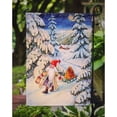 thumbnail image 3 of Christmas Gnome pulling a sled Garden Flag, 3 of 5
