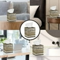 thumbnail image 2 of Resin Tissue Box Cover for Modern Home Decor - Minimalist Square Tissue Box Holder for Guest Room, Bedroom, Bathroom, Tabletop & Office - Durable and Aesthetic Tissue Holder, Safari Stripes, 2 of 5