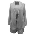 thumbnail image 6 of Babysbule Women Shorts Women Sets Solid Three-piece Women's Suit With Vest + Suit Jacket + Shorts, 6 of 9