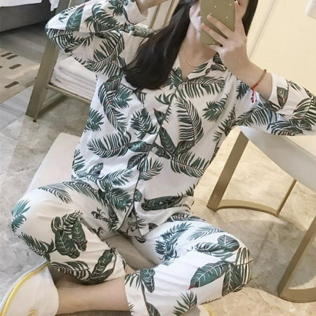

Wuffmeow Women Sleepwear Nightgown Set Ladies Pajamas Female Sleepwear