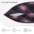 thumbnail image 5 of Velvet Rimmed Pillowcase Is Not Easy To Open Line Deformation Invisible Zipper Opening And Closing Only Pillowcase Does Not Contain Pillow Core Argyle Plaid Darkorchid_4 20"X20", 5 of 8