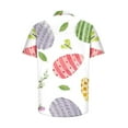 thumbnail image 4 of EQWLJWE Hawaiian Shirts for Men Trendy Easter Day Button Down Shirt Fun Easter Eggs Print Short Sleeve Tropical Holiday Top for Easter Day, 4 of 5