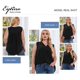 thumbnail image 3 of Camisetas sin mangas Eytino para mujer, talla grande, cuello en V, sin mangas, chifón, 3 of 7