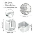 thumbnail image 5 of Lancharmed Silver Plated Cute Earrings for Womens,Square Earring Funny Gifts, 5 of 7