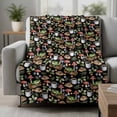 thumbnail image 2 of Frog Mushroom Blanket Soft Cozy Warm Throw Blanket for Couch, Plush Fuzzy Flannel Fleece Blankets for Sofa, Red Brown Coffee Plant Black Idyllic Bed Blankets Lightweight Gifts for Women, 40"x50", 2 of 9