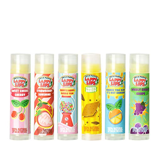 Lappy Lips 100 Natural, Organic Lip Balm Chap stick for Kids, Toddlers and Even Boys (All