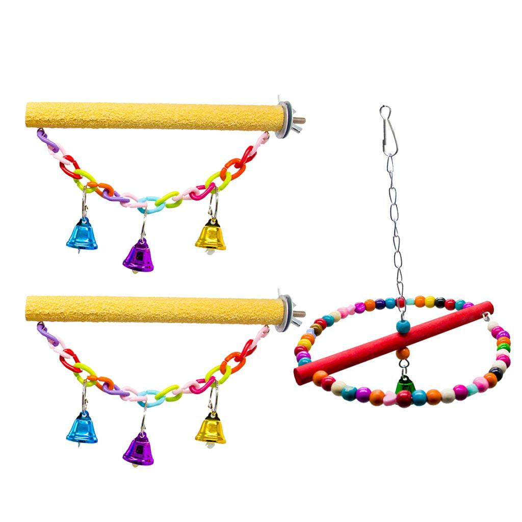3 Pcs Bird Parrot Chew Toys Birds House Ornament for , Parakeets