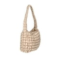 thumbnail image 3 of No Boundaries Women's Oversized Quilted Hobo Bag, Khaki, 3 of 5