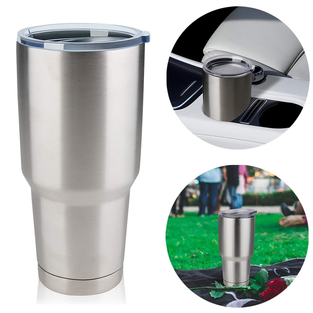 Pop Stainless Steel Tumbler Cup with Straw Hot and Cold Double Wall Drinking Mug 