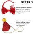 thumbnail image 3 of Lindo mascota gato perro cumpleaños Bowknot elástico Blingbling fiesta disfraz sombrero disfraz sombrero rojo, 3 of 5