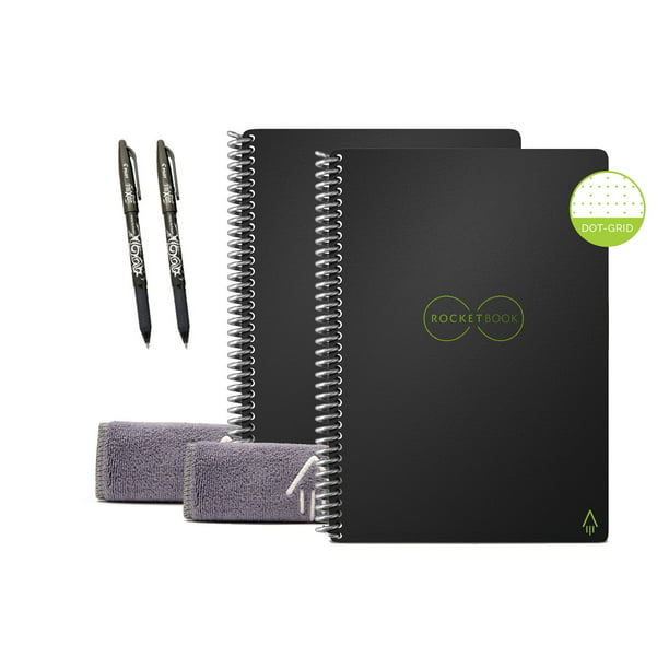 Rocketbook Core Executive Smart Notebook 2-Pack, Dot-Grid, 36 Pages, 6