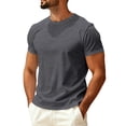 thumbnail image 2 of Dwellite Men's Swim Shirts, Sun Short Sleeve Guard, Quick Dry Crew Neck T-Shirt for Fishing and Surfing Gray 3XL, 2 of 5