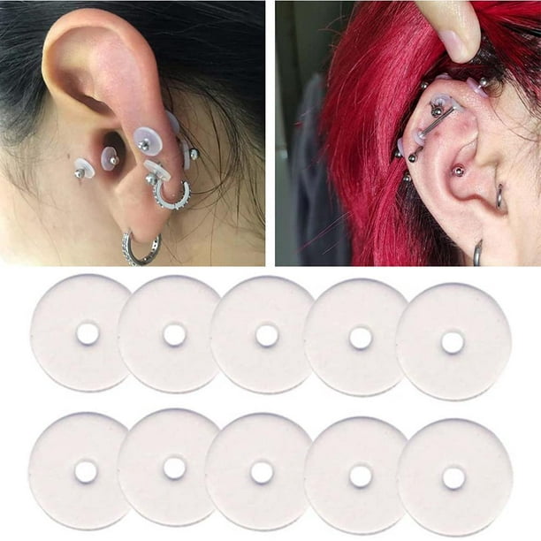 Circunstancias imprevistas Redada Dedos de los pies 10 Pcs Piercing Silicone Discs for the Back of the Earrings Transparent  Silicone Disc Pads for Fixing Earrings - Walmart.com