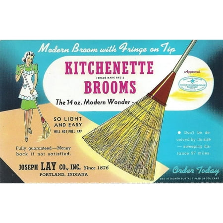 The Original Kitchenette Broom - Lightweight Brooms Handmade with Authentic Broomcorm - Pack of 2 Brooms