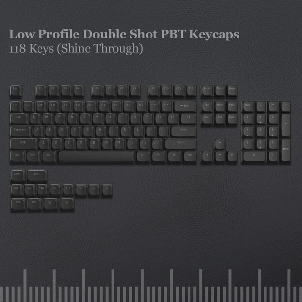 Teclas PBT personalizadas de perfil bajo, 118 teclas, teclas de teclado Horizon para 60% 65% 75% 100% Cherry Gateron MX Switches, teclado de jugador
