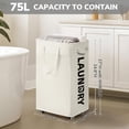 thumbnail image 3 of Torio Large Portable Laundry Basket Breathable Fabric Storage Organizer with Sturdy Handles for Home Use, 3 of 8