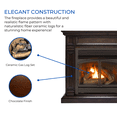 thumbnail image 6 of Duluth Forge Dual Fuel Ventless Gas Fireplace With Mantel - 32,000 BTU, T-Stat Control, Chocolate Finish - Model# DFS-400T-2CH, 6 of 8