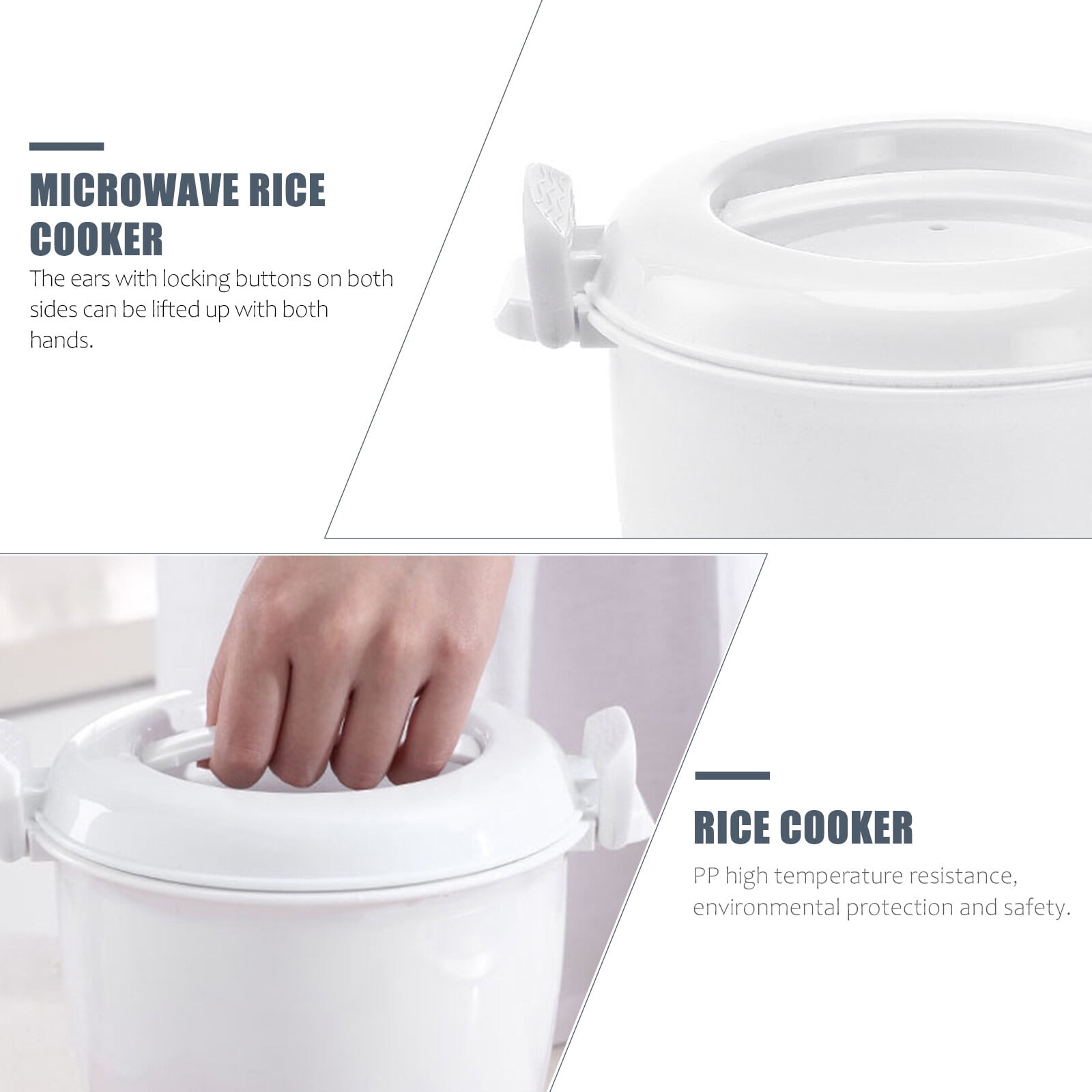 OFFIGAM Microwave Rice Cooker for Home Kitchen, Multi-Use Rice and Vegetable Cooker, Easy to Clean and User-Friendly Design
