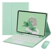 2021 iPad Pro 12.9 5th 4th 3rd Generation Touch Keyboard Case with Bluetooth Mouse Cute Round Key Color Keyboard
