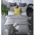 thumbnail image 5 of KASENTEX Coverlet Quilt Set-Pre Washed-Luxury Microfiber Soft Warm Bedding-Solid Colors Bedspread-Contemporary Star Design, QUEEN + 2 Standard Shams, FLINT GREY, 5 of 6
