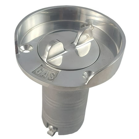 - White Water 6000S Stainless Hose Deck Fill with Splash Guard, Gas, 1-1/2