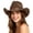 Z125-Coffee, variant on LILIYA Unisex Western Cowboy Hat with Multi Color Options, Packable Wide Brim Travel Hats, Classic Sun Protection Breathable Headwear for Camping Hiking and Holiday Trips