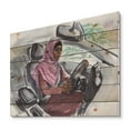thumbnail image 2 of Designart 'Arabian Lady Driving A Car III' Modern Print on Natural Pine Wood, 2 of 5