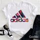 thumbnail image 1 of Nueva Moda Floral Addida Camiseta Mujer Ropa De Top Verano Camisetas Dama Niña 90s 00s Estudiante Streetwear Regalo De Navidad Baju Wanitapangjing, 1 of 3