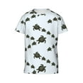 thumbnail image 4 of Wukai Sea Turtle Youth Unisex Short Sleeve T-Shirt for Boys, Girls, Teens, and Kids-X-Small, 4 of 7
