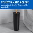 thumbnail image 6 of Mainstays Toilet Bowl Brush and Holder, Black with Natural Bamboo Handle on Brush, 6 of 6