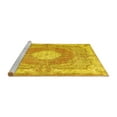 thumbnail image 2 of Ahgly Company Machine Washable Indoor Rectangle Persian Yellow Traditional Area Rugs, 8' x 10', 2 of 4