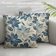 thumbnail image 3 of Creowell Dahlia Pillow Covers Rustic Summer Rust Geometric Floral Navy Blue Cream Outdoor Decorative Throw Pillows Farmhouse Pillowcases  Cushion Case Decor for Home Sofa Couch Bed, 3 of 5
