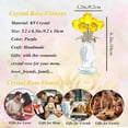 thumbnail image 2 of ABPETE Crystal Yellow Rose Flower Figurines - Glass Rose Bouquet Gifts for Women Mom Wife Girlfriend on Valentines Christmas Mothers Day Wedding Party, 2 of 12