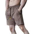 thumbnail image 1 of Aayomet Mens Workout Shorts Sport Shorts Tether Fashion Shorts (Coffee, M), 1 of 5