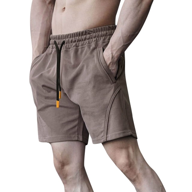 Aayomet Mens Workout Shorts Sport Shorts Tether Fashion Shorts (Coffee, M)