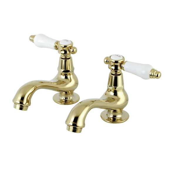 Kingston Brass KS1102BPL Basin Tap Faucet with Lever Handle, Polished Brass
