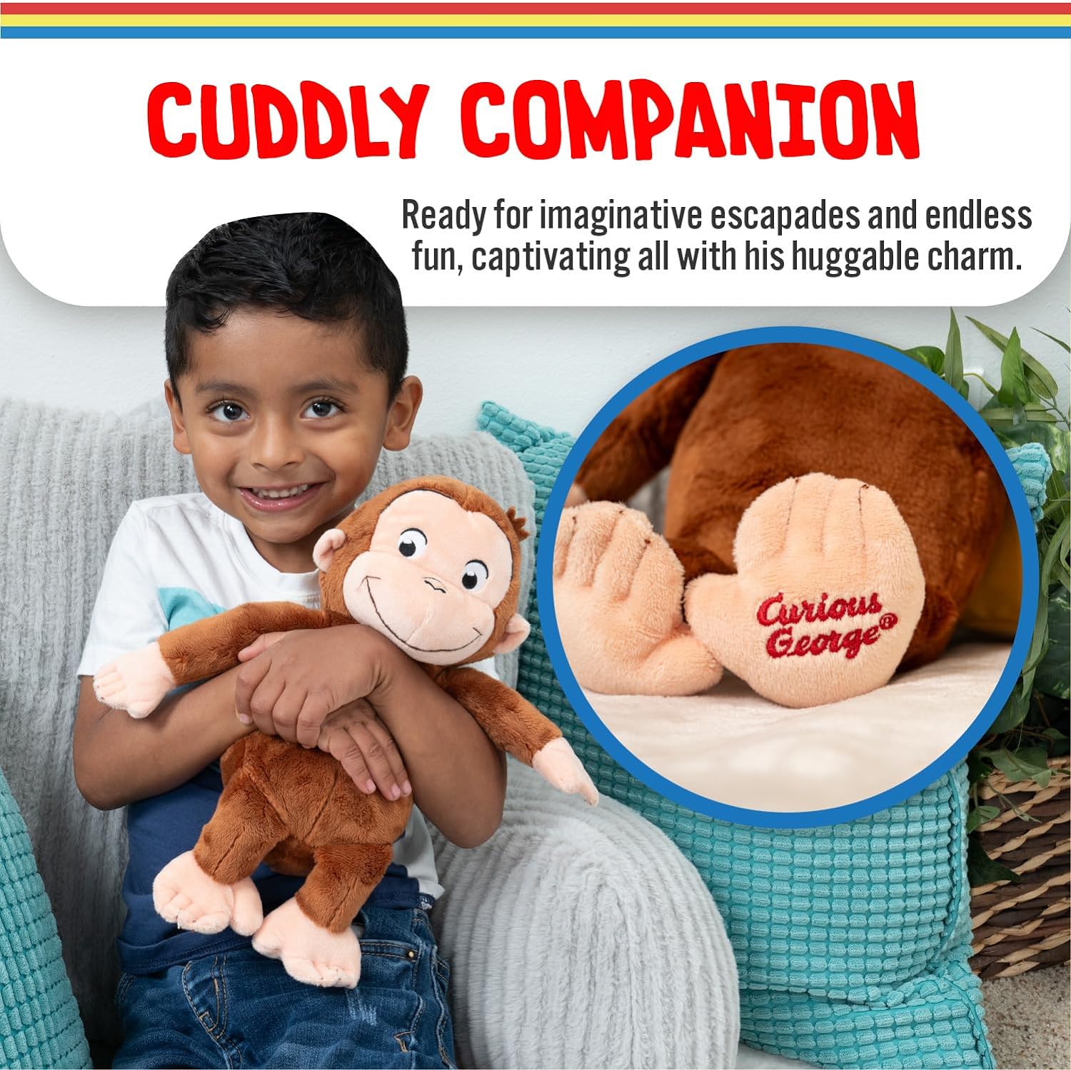 Curious George Gift Set - 8 Stories by H A Rey, Book Character Stuffed Animal Monkey, Curious George Seek-and-Find Book and Activity Pages (Humorous Creative and Educational Adventures)