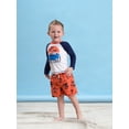 Gerber Baby & Toddler Boy Rashguard & Swim Trunks Set with UPF 50+, 2