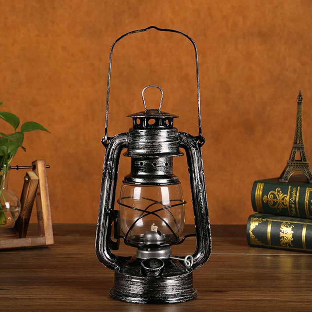 Oasiva Vintage Metal Oil Lamp Portable Lantern Kerosene Light Outdoor Camping Bar