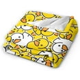 thumbnail image 2 of Cute Rubber Ducks Throw Blanket Ultra Soft Warm All Season Cartoon Duckies Decorative Fleece Blankets for Bed Chair Car Sofa Couch Bedroom 50"X40", 2 of 6