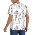 thumbnail image 2 of KLL Lavender Flowers for Men's Baseball Shirts,Short Sleeve Casual Shirts Button Down Shirt for Men Beach Summer Wedding Shirt-4X-Large, 2 of 7