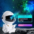 thumbnail image 2 of Lámpara proyector de cielo estrellado robot espacial, lámpara de mesa pequeña con proyección de atmósfera de cielo estrellado, luz nocturna de nebulosa láser, 2 of 5