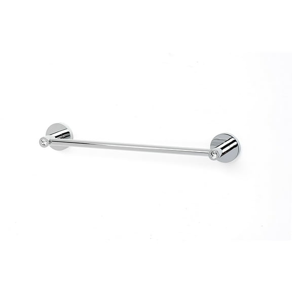 Swarovski Crystal 12" Wall Mounted Towel Bar, Polished Chrome
