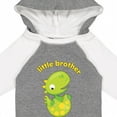 thumbnail image 4 of Inktastic Little Brother Dinosaur Boys Long Sleeve Baby Bodysuit, 4 of 5
