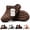 Brown, variant on Men's Walk with Arch Support | Lightweight EVA 3D Performance Cloud Clogs with Soft Nubs Massage Sole, Non-Slip Waterproof Summer Sandals