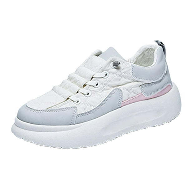 barato Ocurrencia compañero Girls Women Casual Shoes Rubber Soles Breathable Trainers Fashion  Lightweight Comfortable Lace up Sneakers for Walking Driving Camping , Gray  - Walmart.com