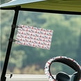 thumbnail image 3 of XYZCANDO Golf Print 4 PCS Golf Cart Seat Covers Golf Cart Steering Wheel Covers 2PCS Golf Cart Flag Easy to Install Club Car Seat Covers Steering Wheel Cover Mini Flags Suitable for All Weather White, 3 of 7