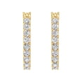 thumbnail image 2 of 1 Carat Prong Set Diamond Inside-out Hoop Earrings in 14k Yellow Gold (I1-I2 Clarity), 2 of 3