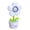 Blue, variant on CoreLiving Portable Handheld Fan, Charming Flower Pot Shape Personal Desk Fan with Stable Performance, USB Rechargeable Cooling Fan for Bedroom, Beach and Outdoor