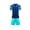 Blue, variant on Boys Soccer Jersey Set Kids Football Training Uniform 2 Piece Quick Dry T Shirt and Shorts Set Youth Sports Kit Blue 10-11Years